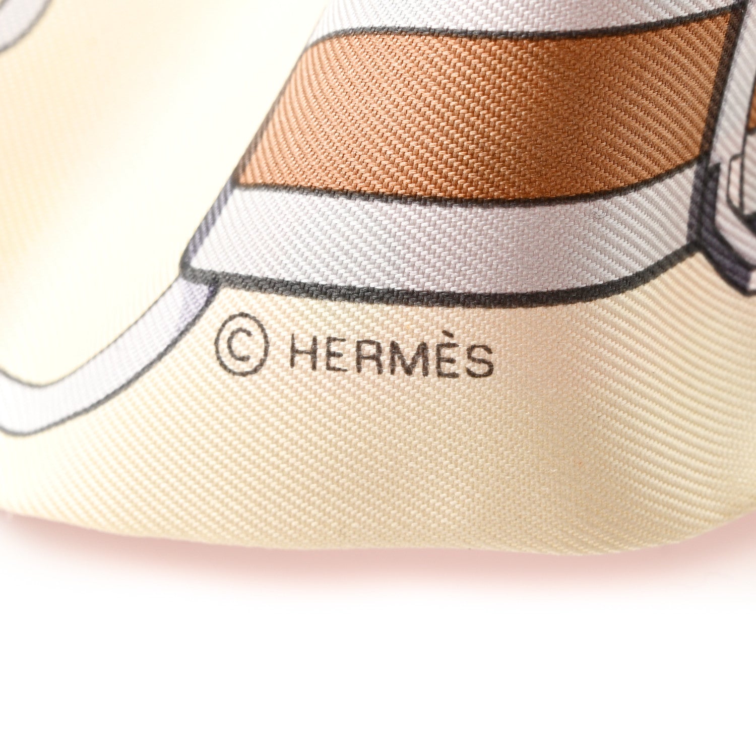 Hermes Silk Grand Tralala Twilly Rose Poudre Jaune 3 of 4