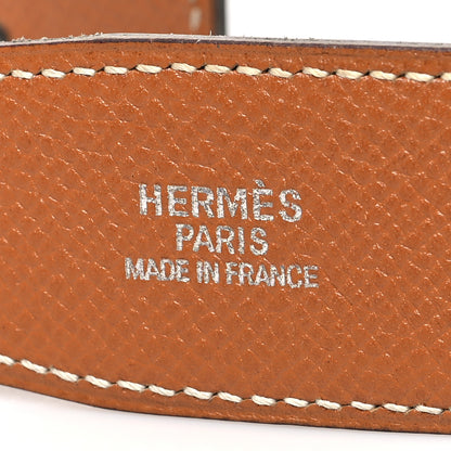 Hermes Box Courchevel 32mm H Belt 65 Black Gold 4 of 10