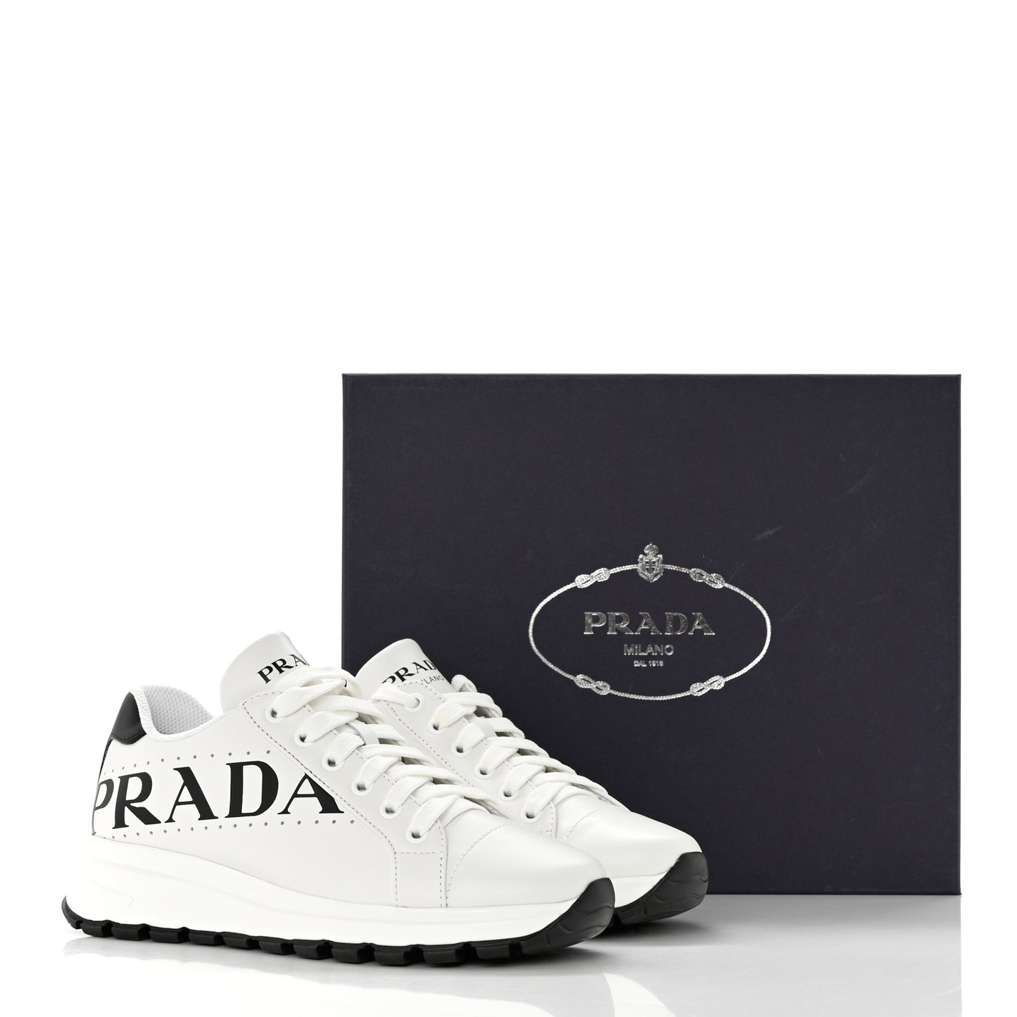 Nylon Gabardine Logo Sneakers 36.5 White
