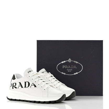Prada Nylon Gabardine Logo Sneakers 36.5 White 9 of 9