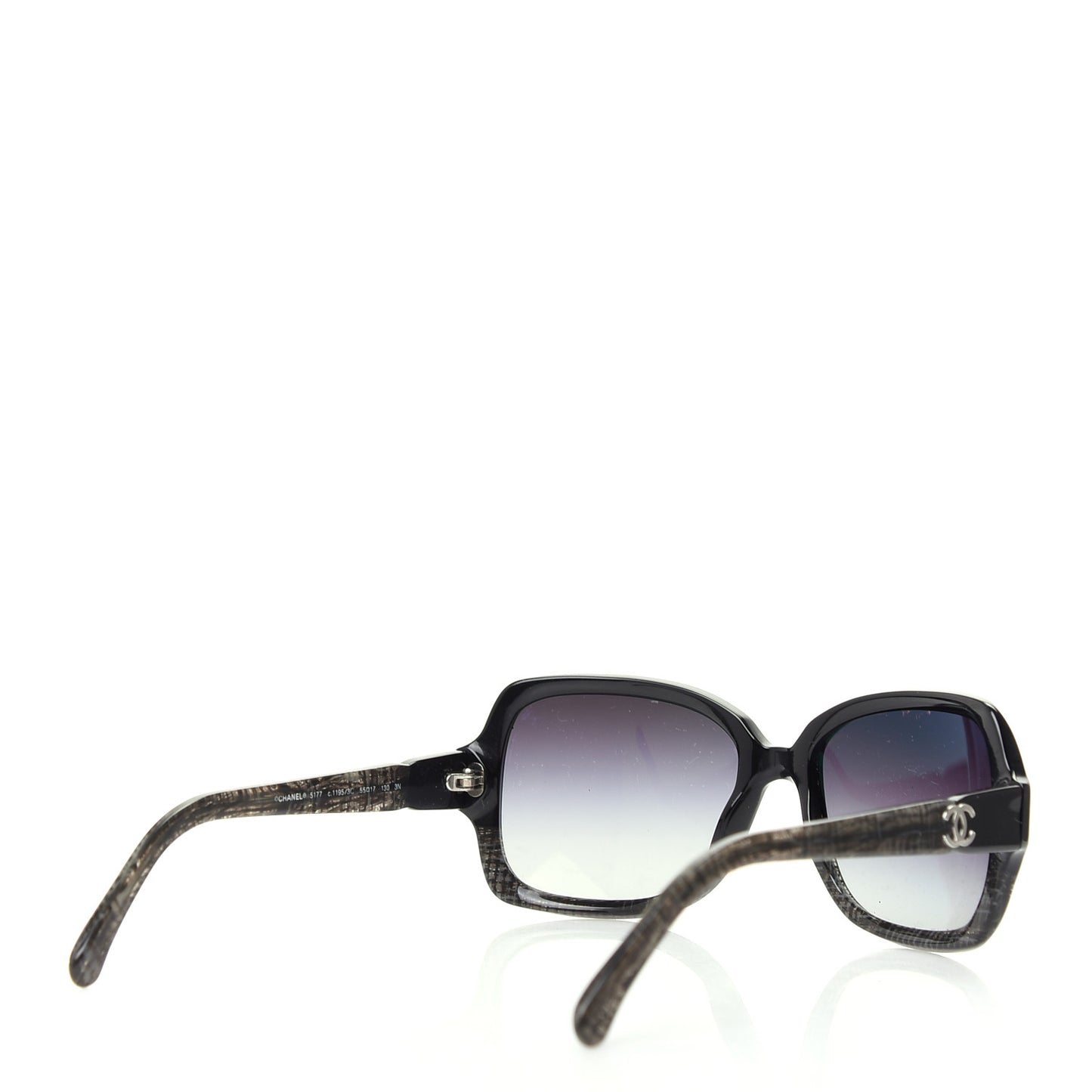 Acetate Tweed Effect CC Sunglasses 5177 Black