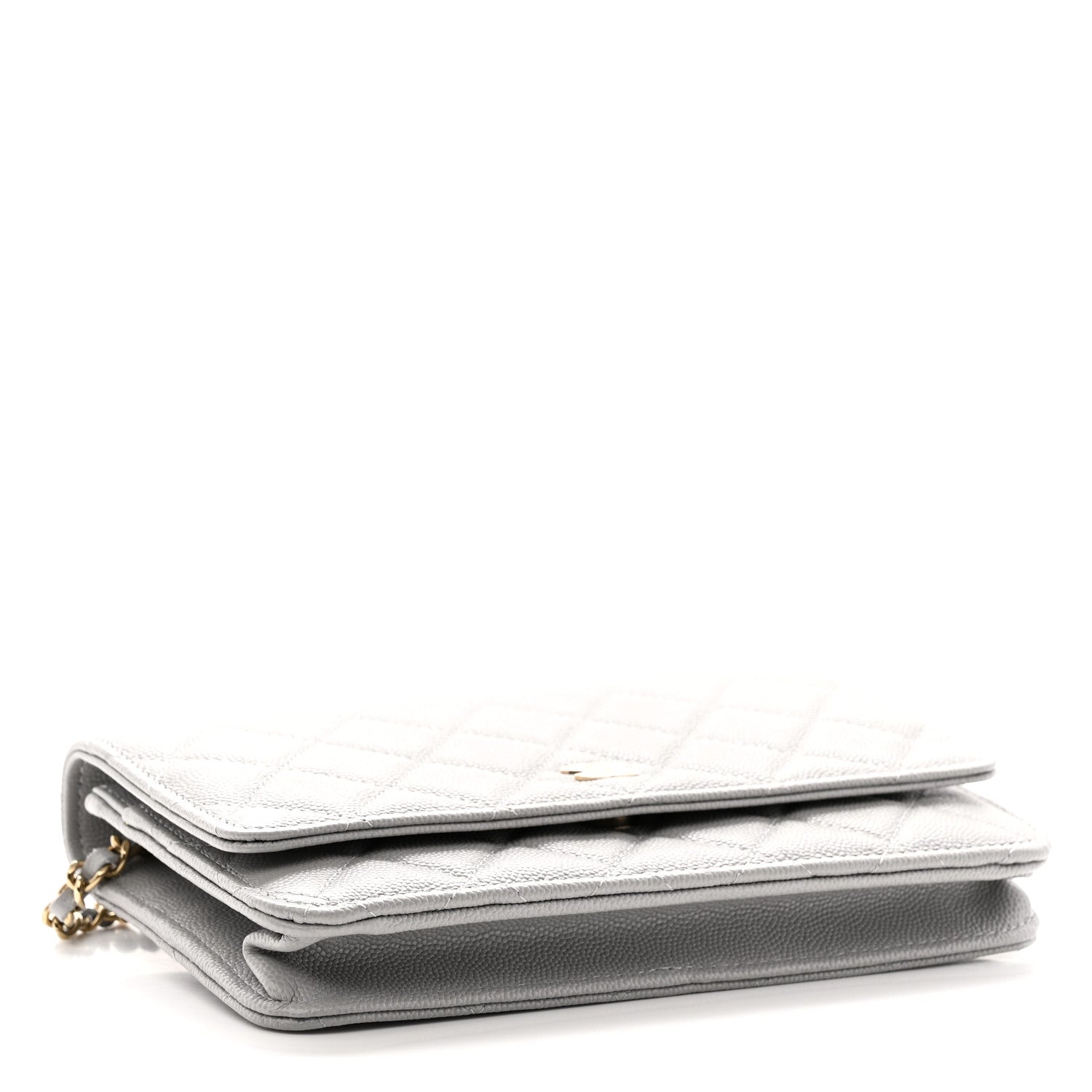 Chanel Caviar Quilted Wallet On Chain WOC Grey 4 of 12