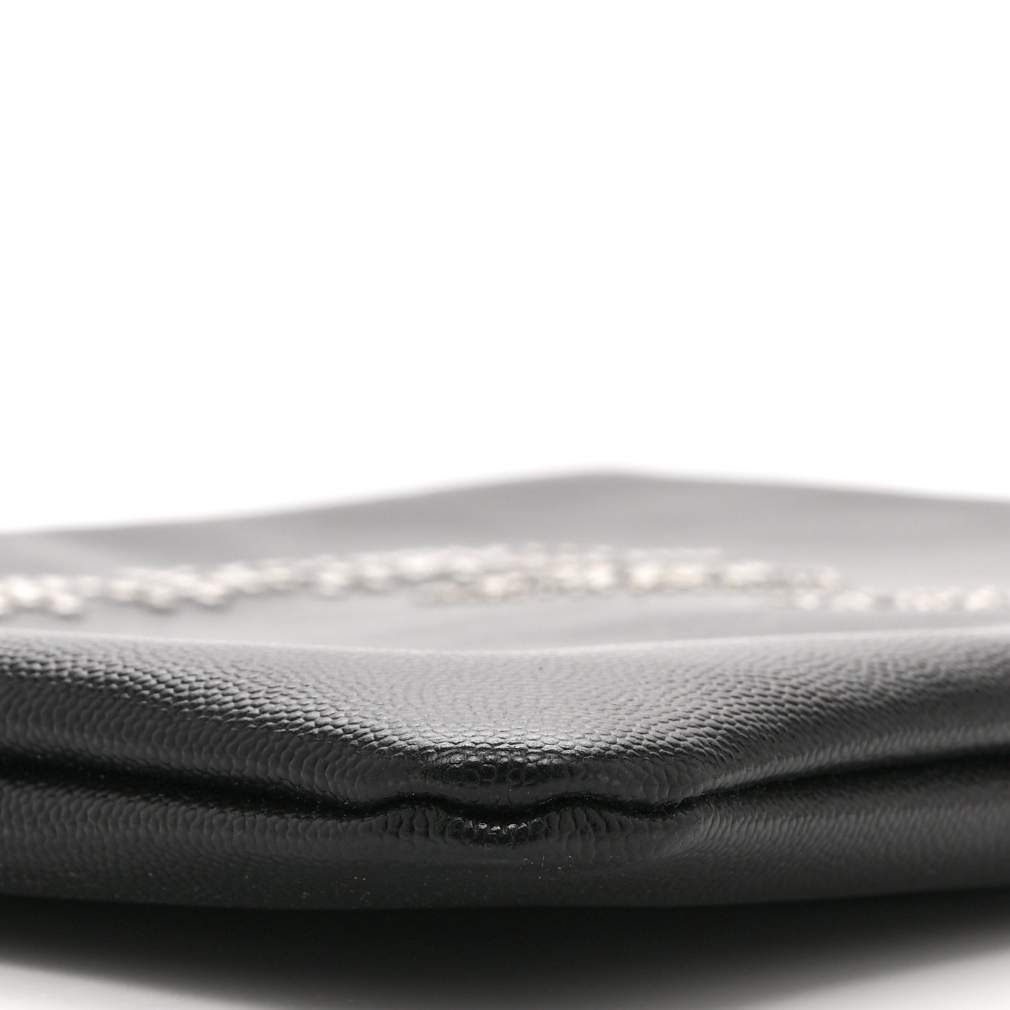 Caviar Studded Medium Deauville Pouch  Black