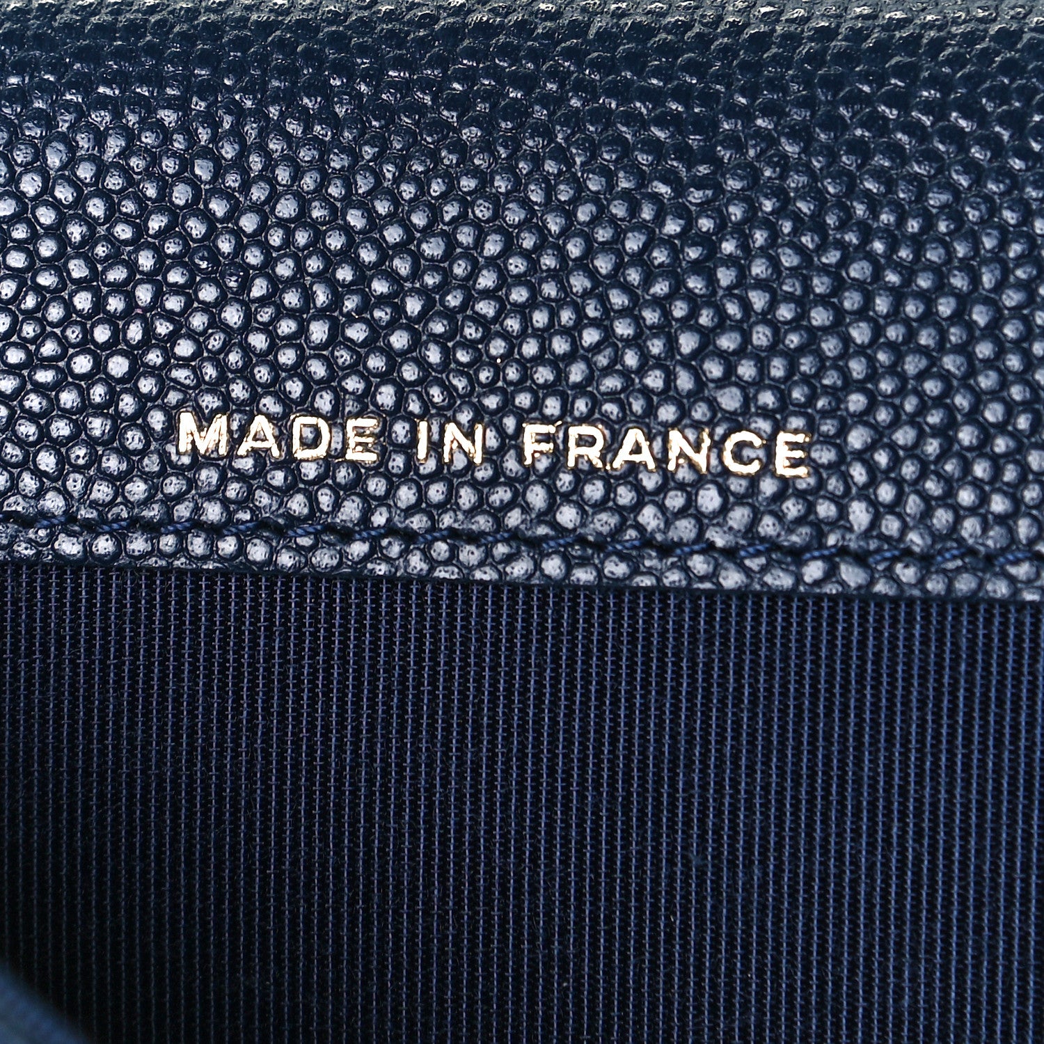 Chanel Caviar Quilted Flap Card Holder Wallet Navy Blue 6 of 9