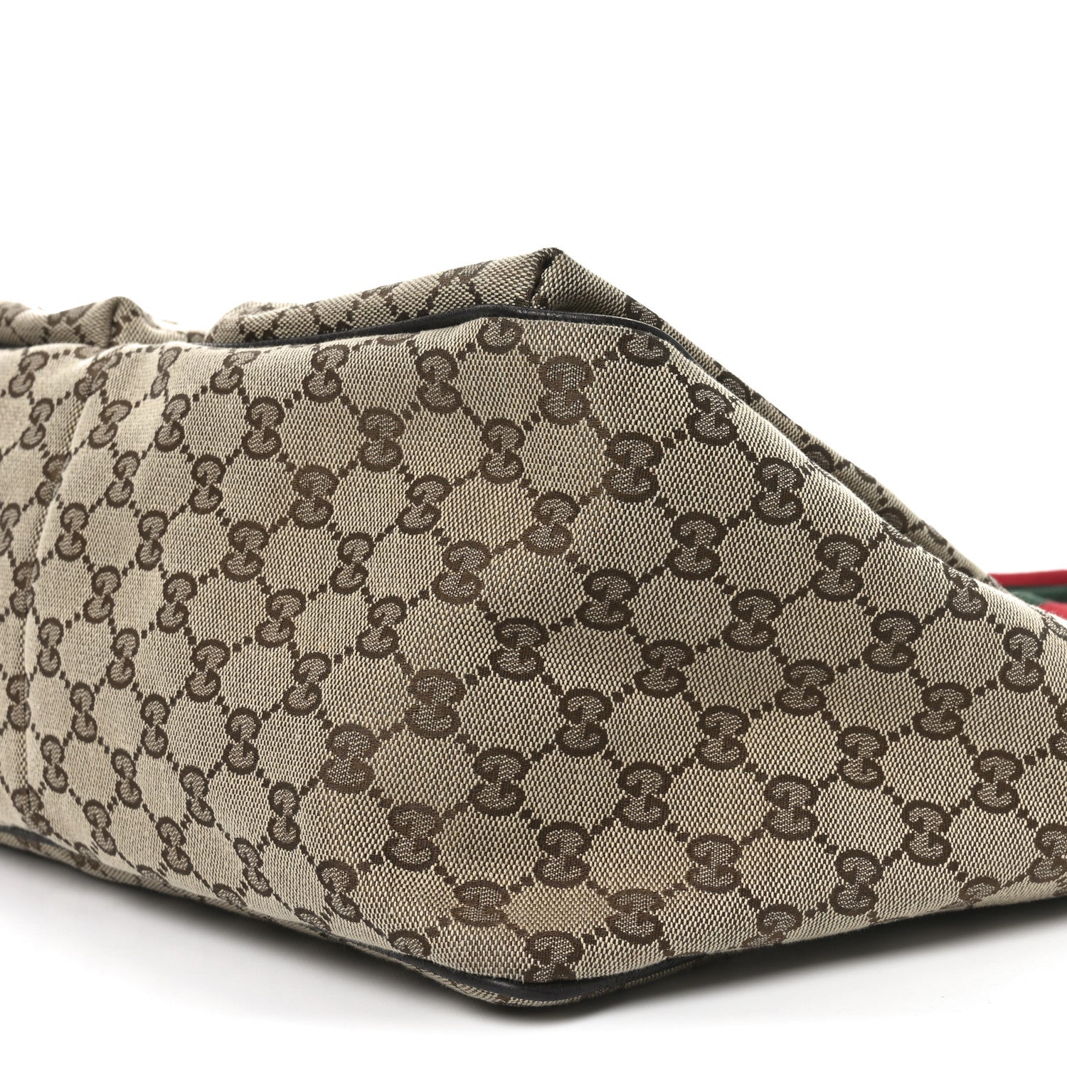 Gucci GG Monogram Medium Web Handle Double Pocket Tote Brown 10 of 10