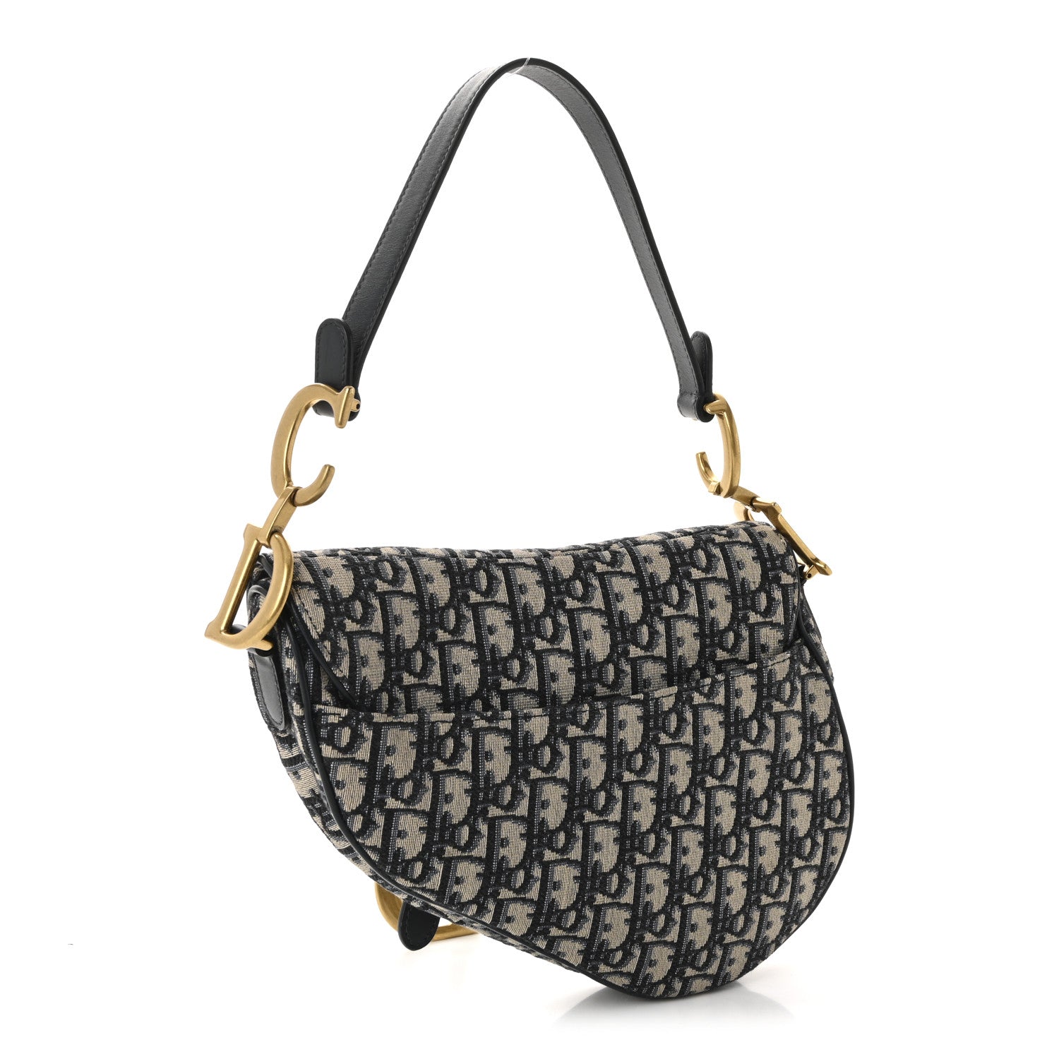 Christian Dior Oblique Saddle Bag Blue 3 of 9