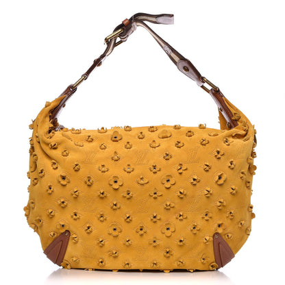 Louis Vuitton Suede Mahina Fleurs Onatah GM Maize 1 of 10