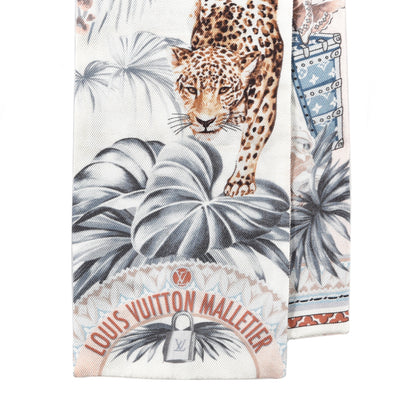Louis Vuitton Silk Voyage Extraordinaire Bandeau Blue Grey 2 of 3
