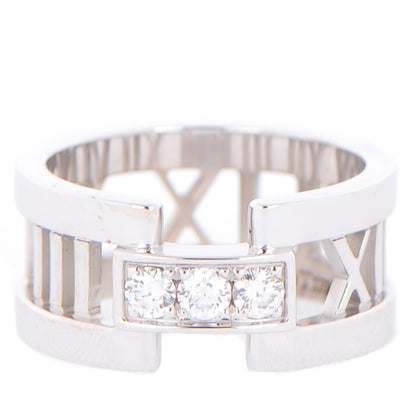 Tiffany 18K White Gold Diamond Open Atlas Ring 4.5 1 of 5
