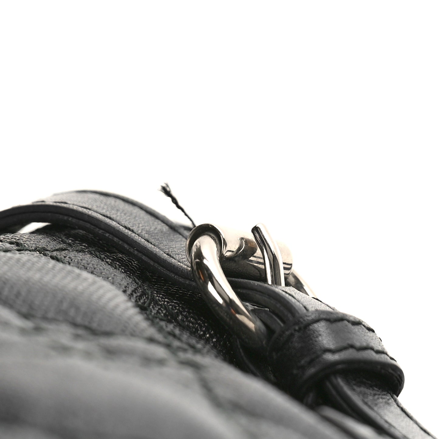 Coated Canvas Cannage Small Panarea Tote Black