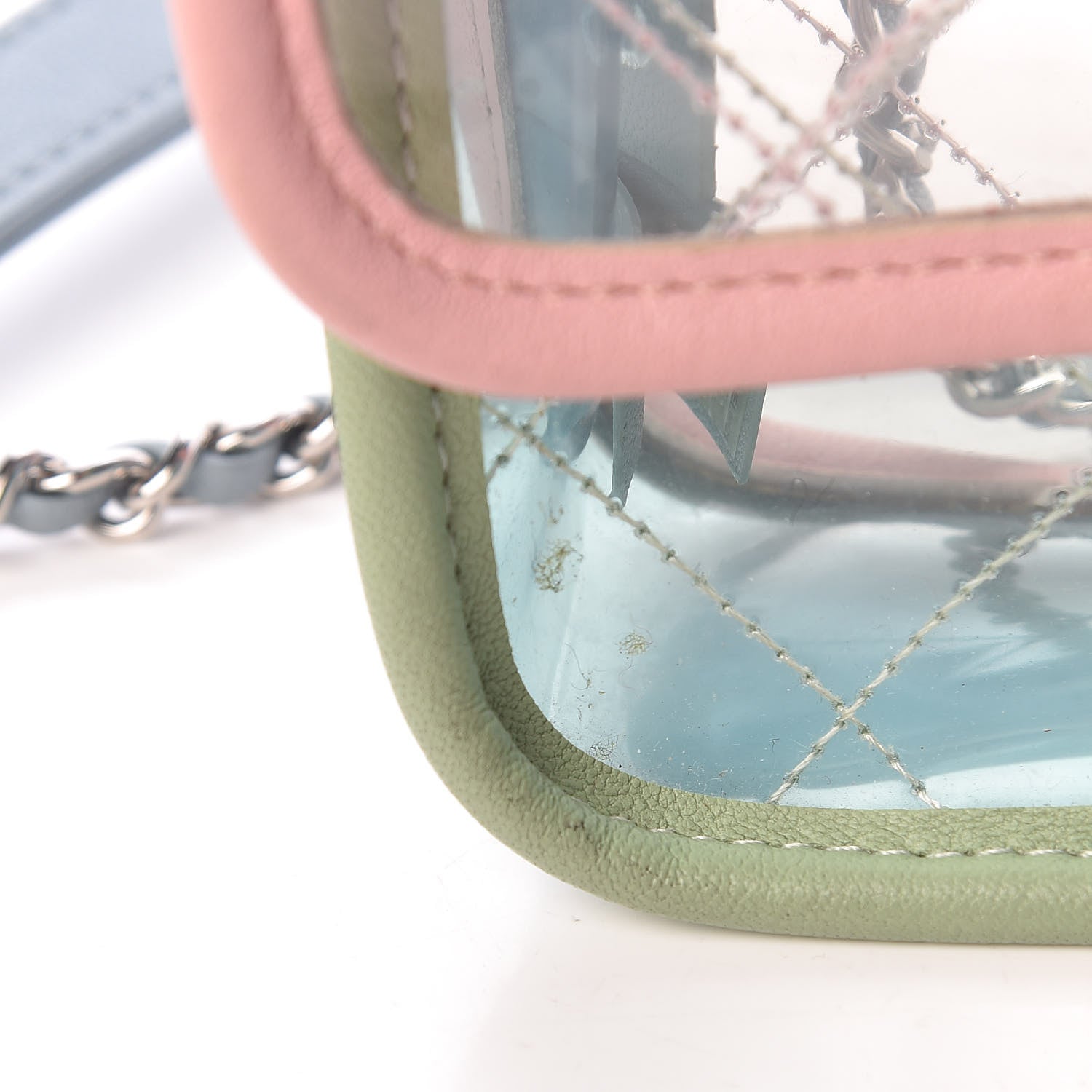 Chanel Lambskin PVC Quilted Mini Coco Splash Flap Blue Green 13 of 18