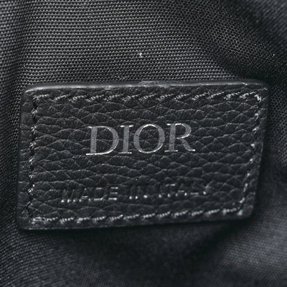 Christian Dior Grained Calfskin Mens Mini Saddle Bag Black 6 of 10