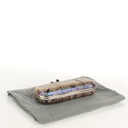 Alexander McQueen Python Knuckle Box Clutch Brown 5 of 8