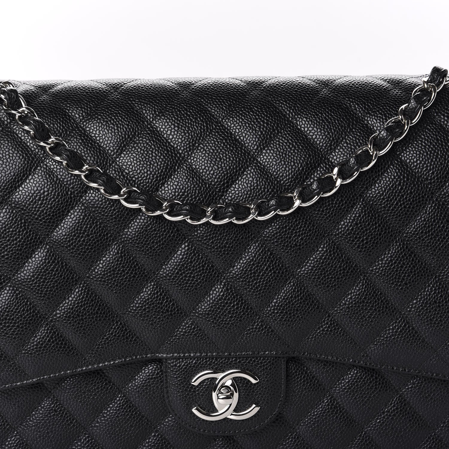 Chanel Caviar Quilted Maxi Double Flap Black 11 of 12