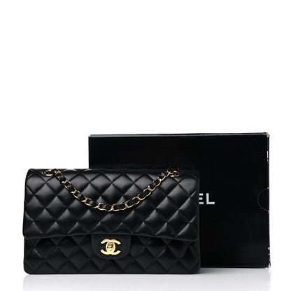 Chanel Lambskin Quilted Medium Double Flap Black 16 of 16