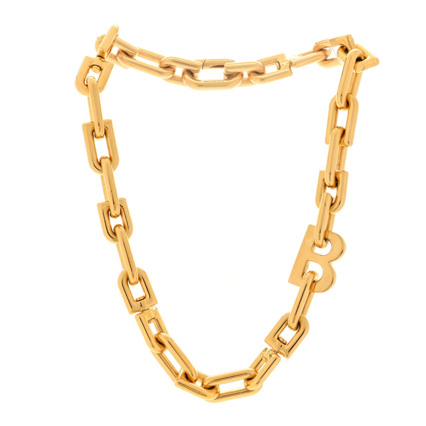 B Chain Necklace Gold
