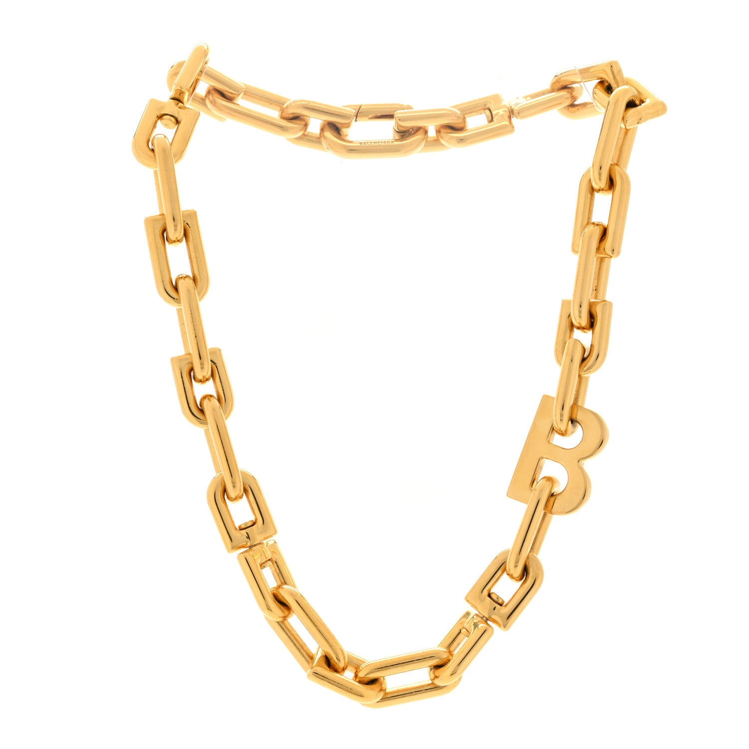 Balenciaga B Chain Necklace Gold 2 of 6