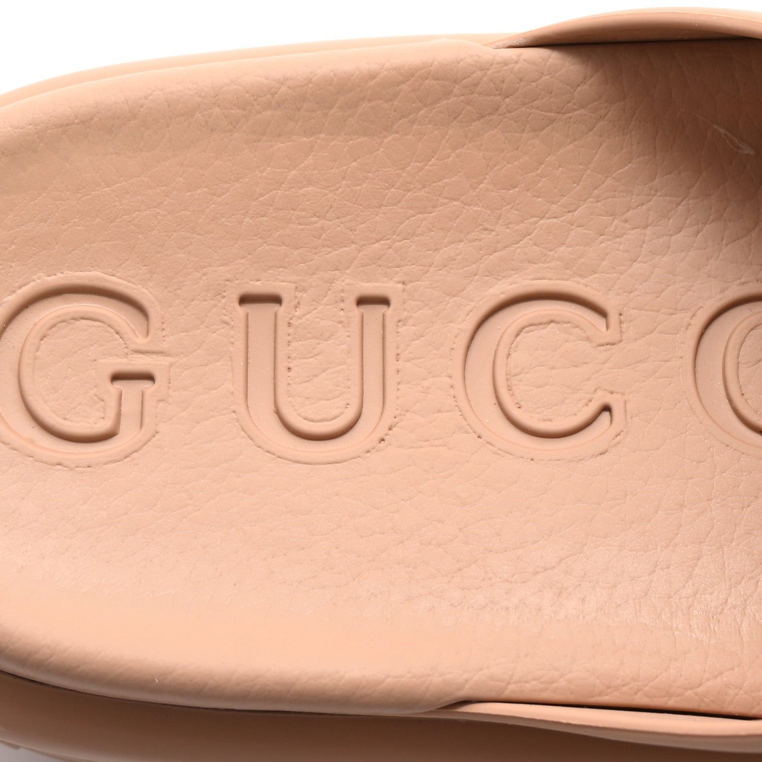 Gucci Soft Rubber Womens Interlocking G Platform 42mm Slide Sandals 37 Vintage Camel 8 of 10