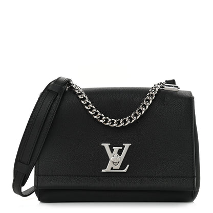 Louis Vuitton Calfskin Lockme II Chain Bag BB Black 1 of 11