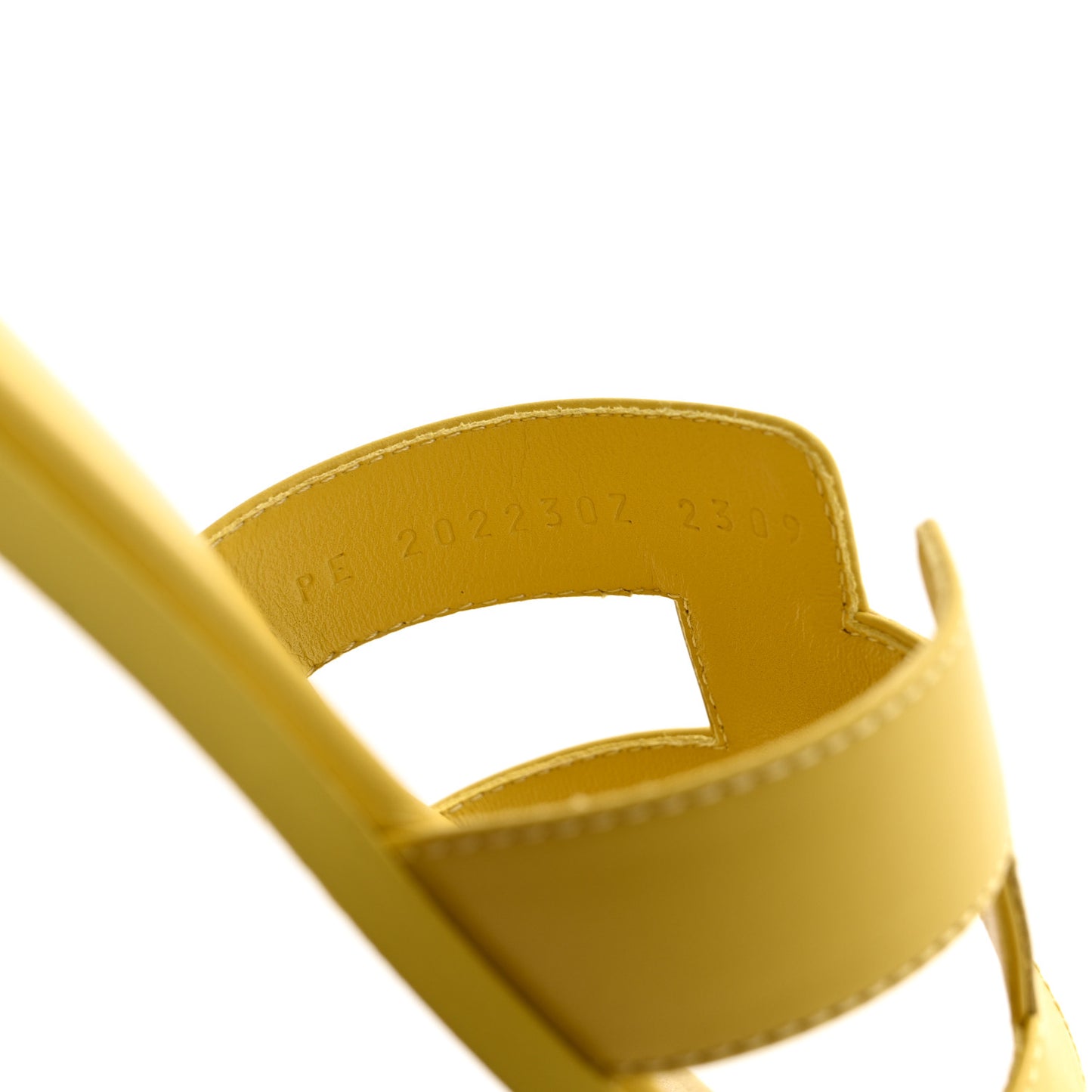 Box Calfskin Oran Sandals 37 Jaune Imperial