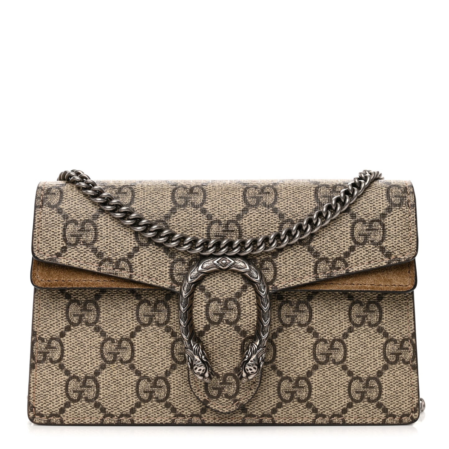 GG Supreme Monogram Super Mini Dionysus Shoulder Bag Taupe
