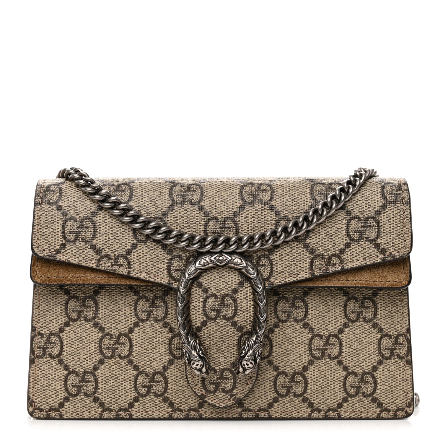 Gucci GG Supreme Monogram Super Mini Dionysus Shoulder Bag Taupe 1 of 12