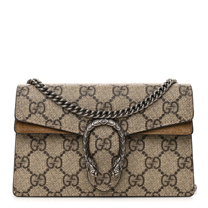 Gucci GG Supreme Monogram Super Mini Dionysus Shoulder Bag Taupe 1 of 12