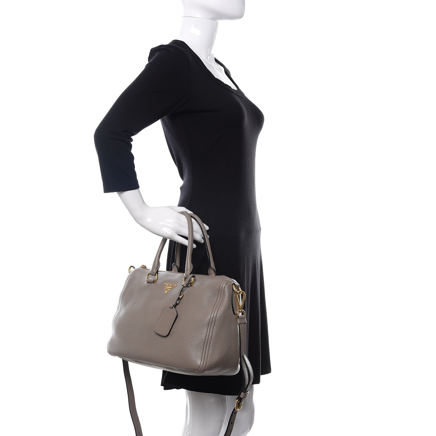 Prada Vitello Phenix Bauletto Argilla 3 of 12