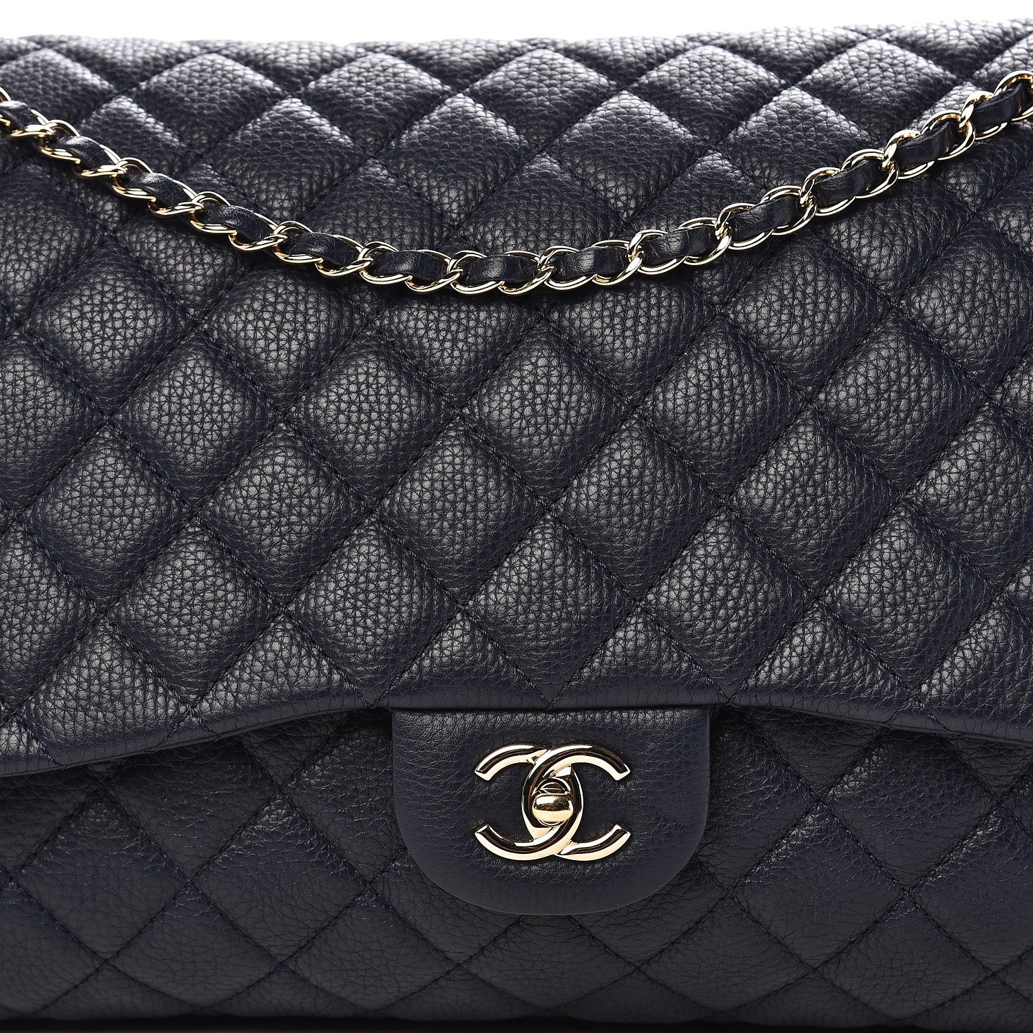Chanel Calfskin Quilted Small XXL Travel Flap Bag Navy 10 of 10