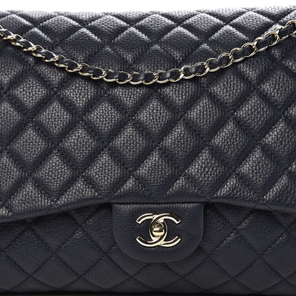 Chanel Calfskin Quilted Small XXL Travel Flap Bag Navy 10 of 10