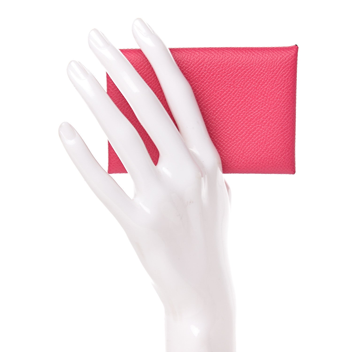Hermes Epsom Calvi Card Case Rose Tyrien 2 of 7