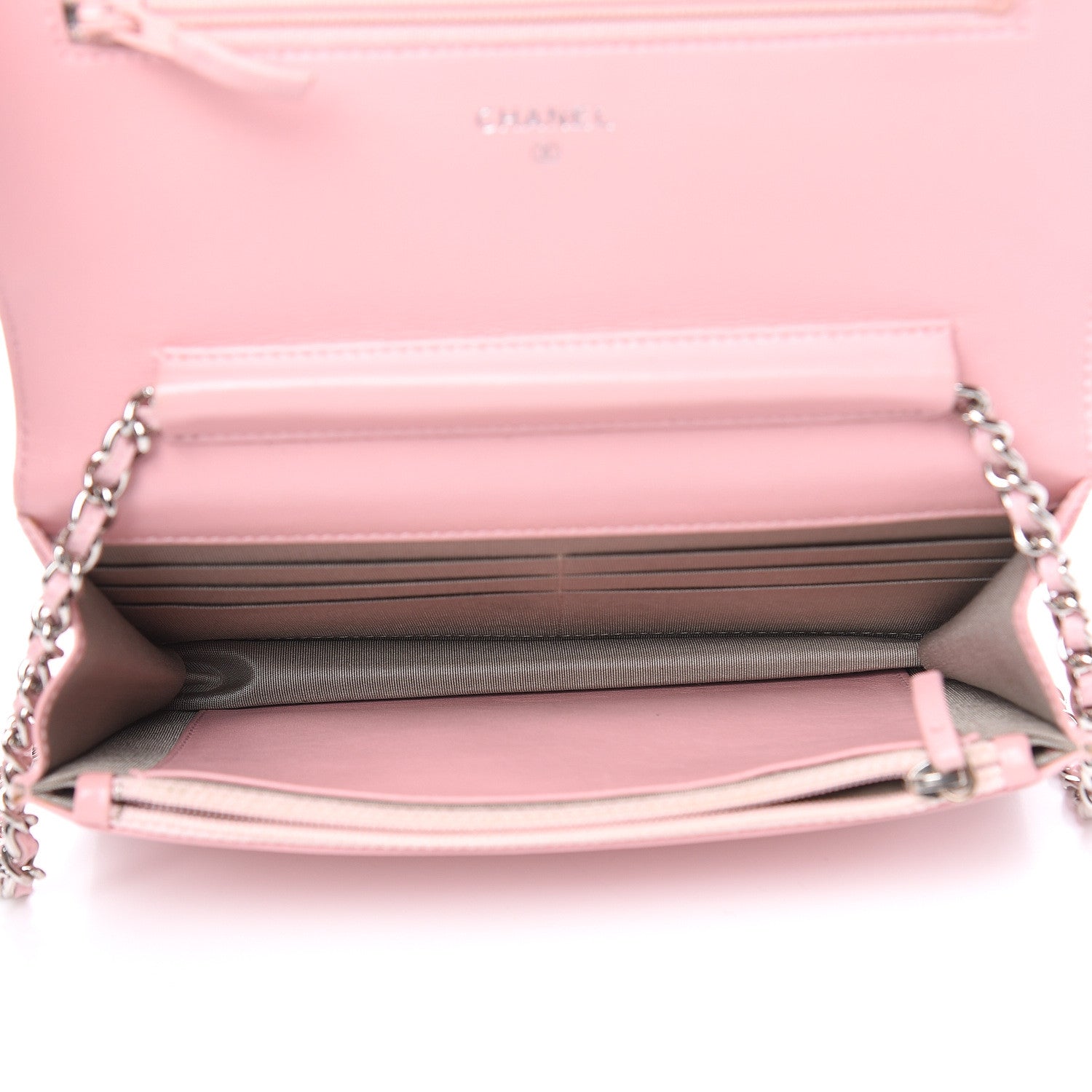 Chanel Caviar Timeless CC Wallet On Chain WOC Pink 5 of 12