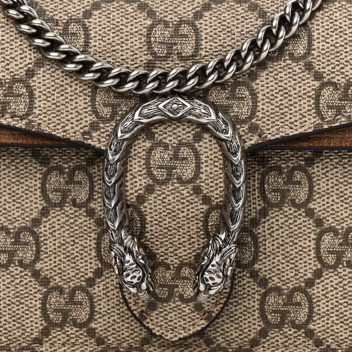 GG Supreme Monogram Super Mini Dionysus Shoulder Bag Taupe