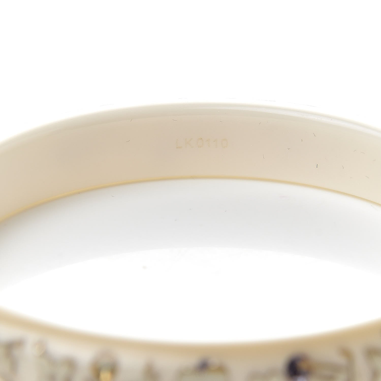 Louis Vuitton Resin Swarovski Large Inclusion Bracelet PM White 4 of 5