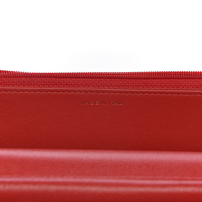 Chanel Caviar Quilted Wallet on Chain WOC Red 7 of 12