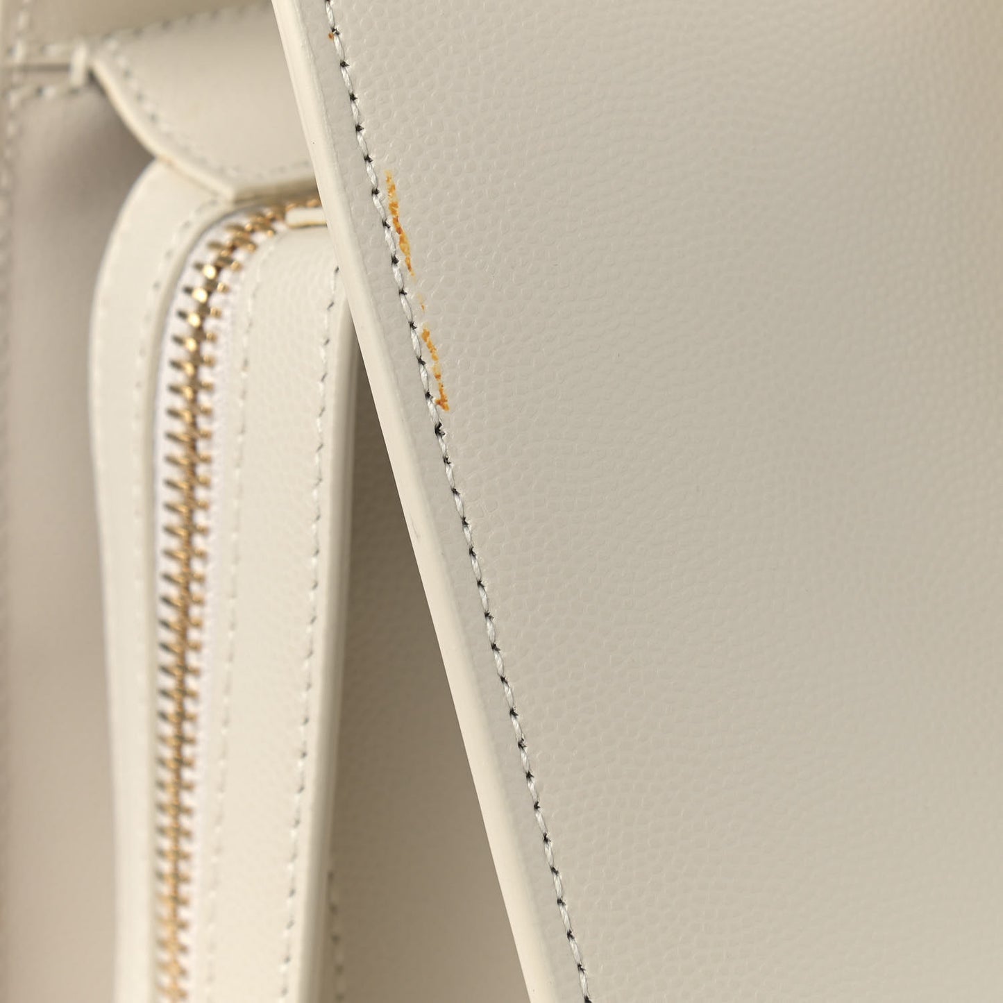 Shiny Calfskin Medium Uptown Tote White