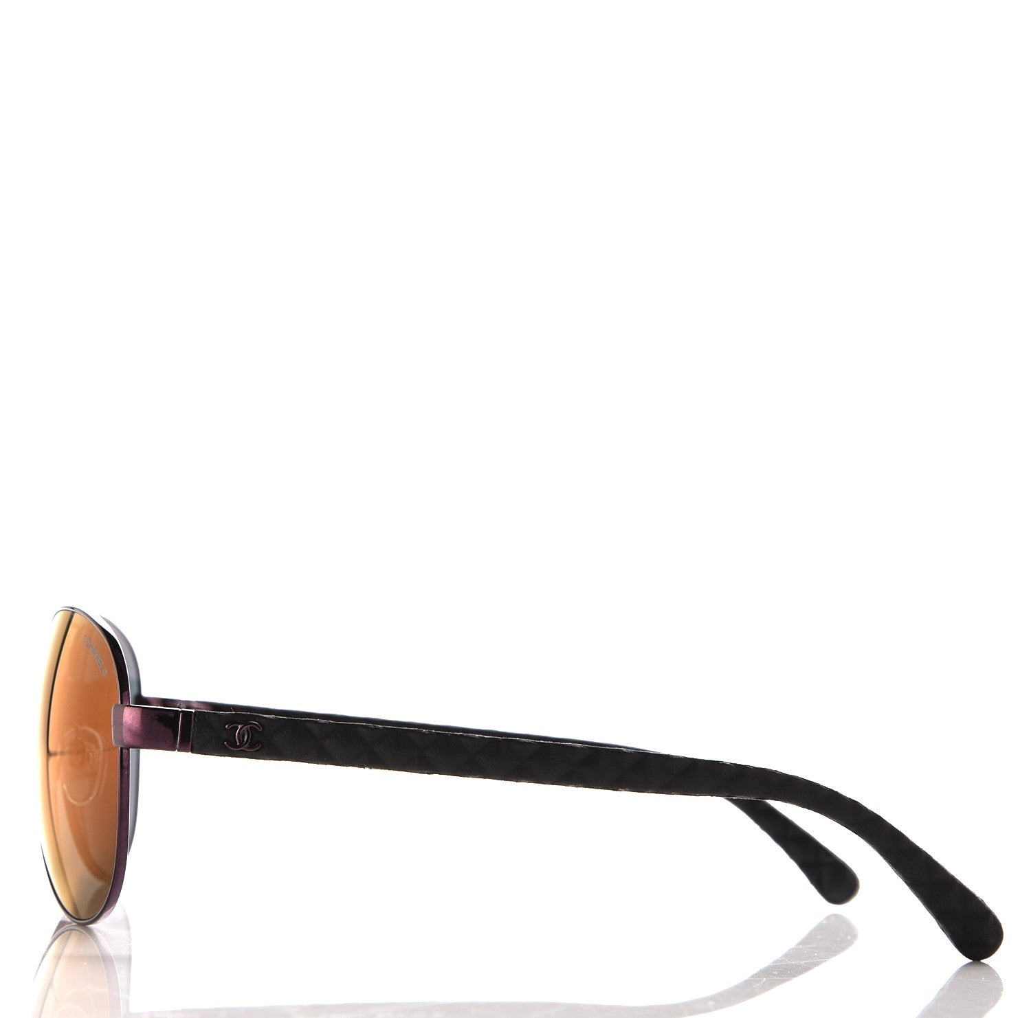 Chanel Mirrored Aviator Sunglasses 4204-Q Purple 3 of 9