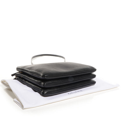Celine Lambskin Large Trio Crossbody Bag Black 4 of 8