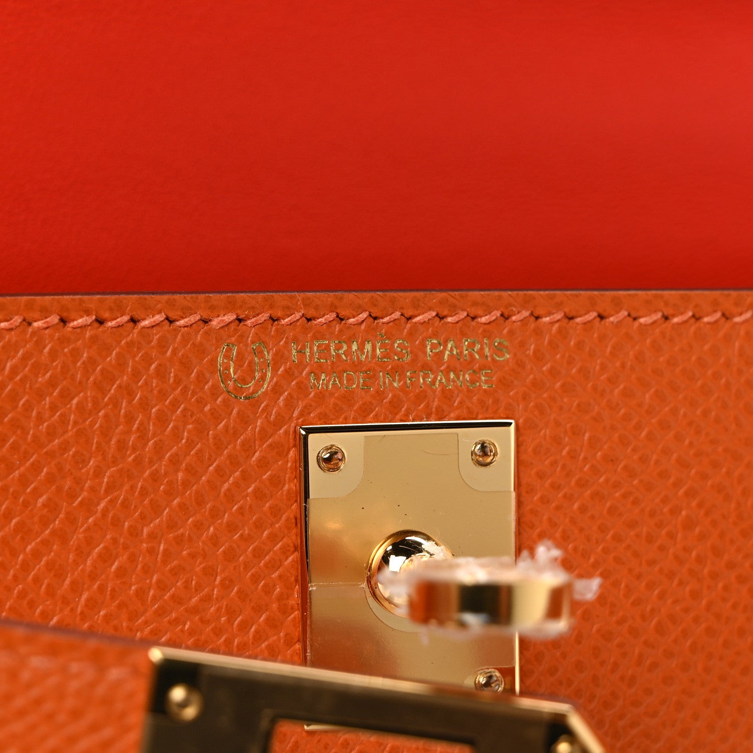 Hermes Epsom Horseshoe Mini Kelly Sellier 20 Orange Rouge Casaque 6 of 12