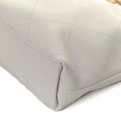 Chanel Calfskin Stitched Small Shopping Tote White 11 of 12