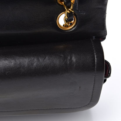 Chanel Lambskin Quilted Medium Double Flap Black 10 of 15