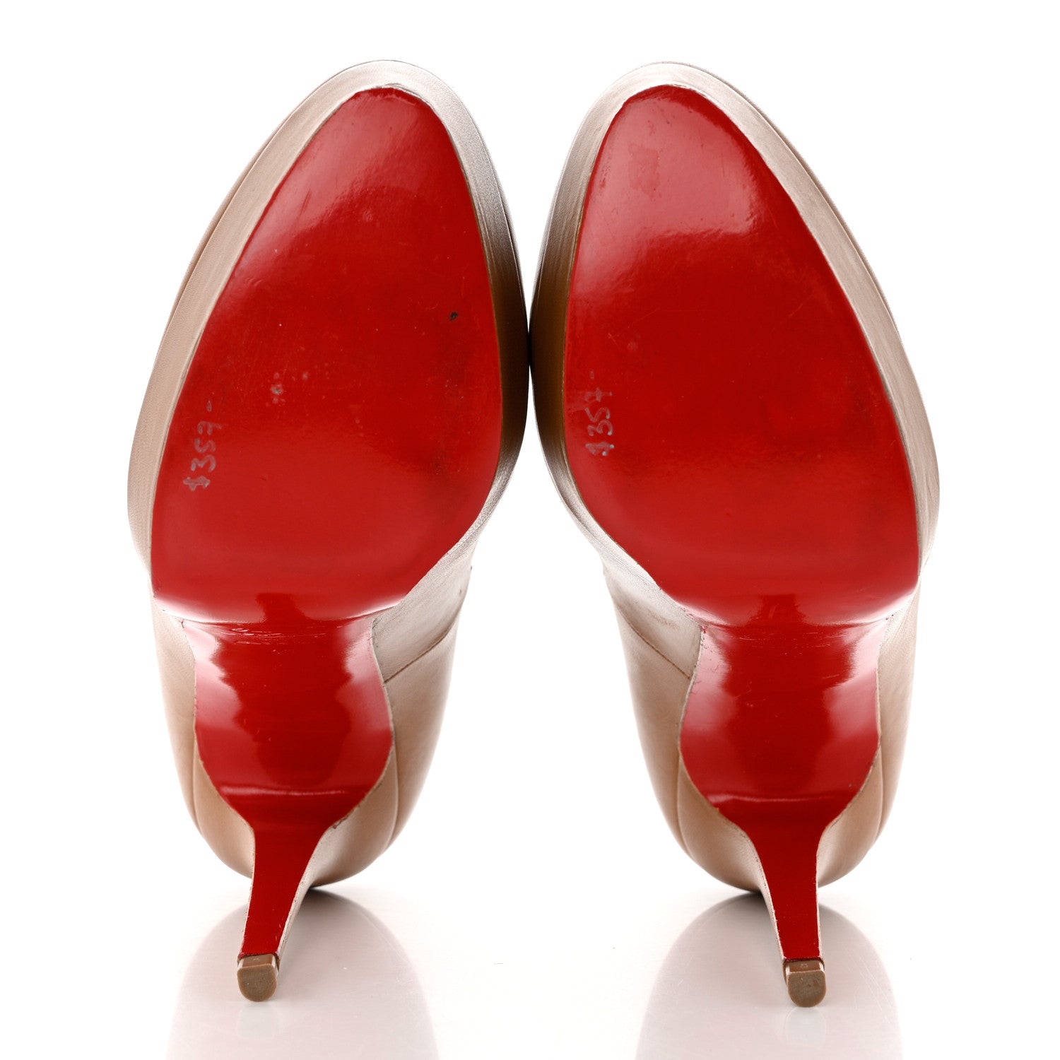 Christian Louboutin Kid Bianca 140 Pumps 40 Camel 5 of 8