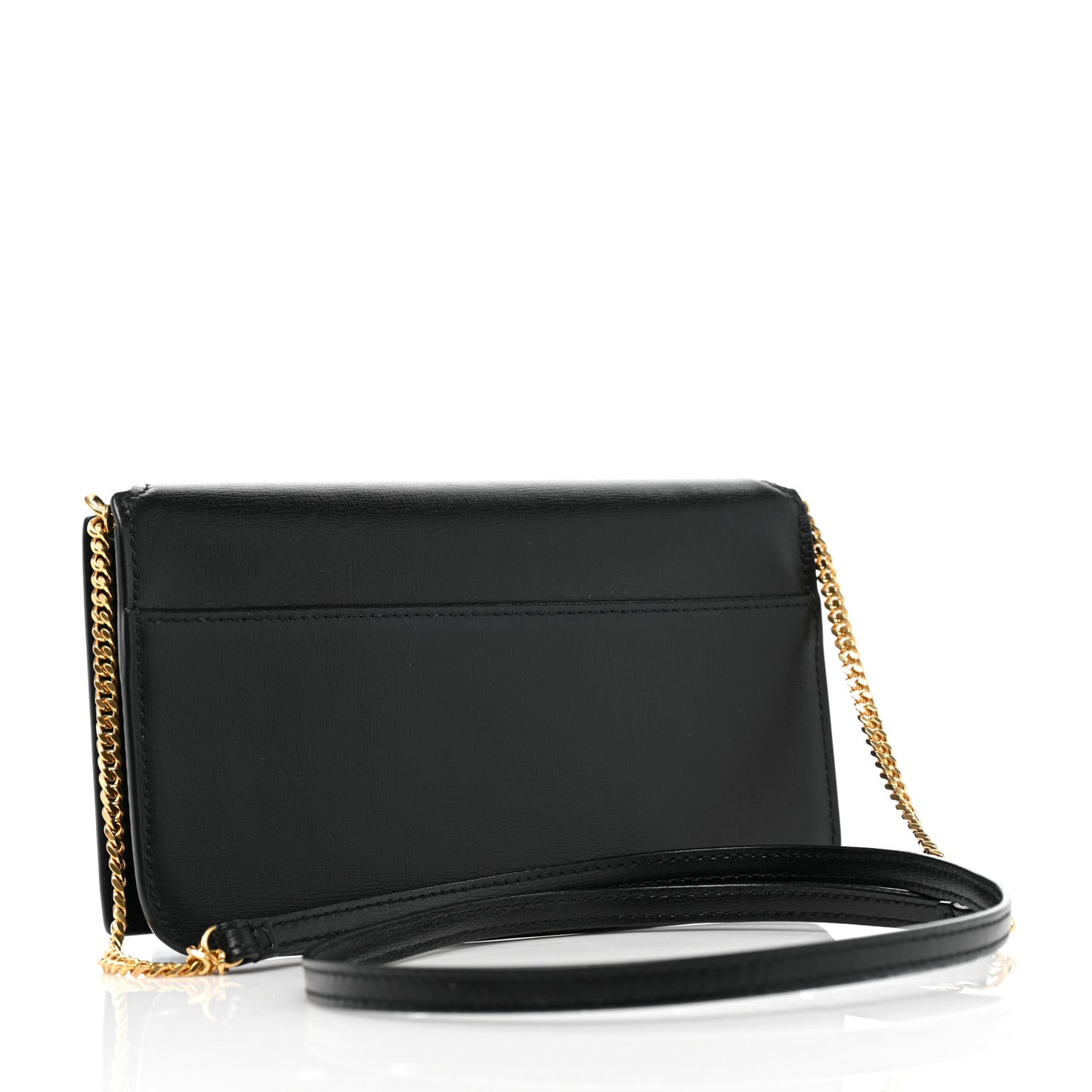 Smooth Calfskin Monogram Phone Holder Crossbody Black