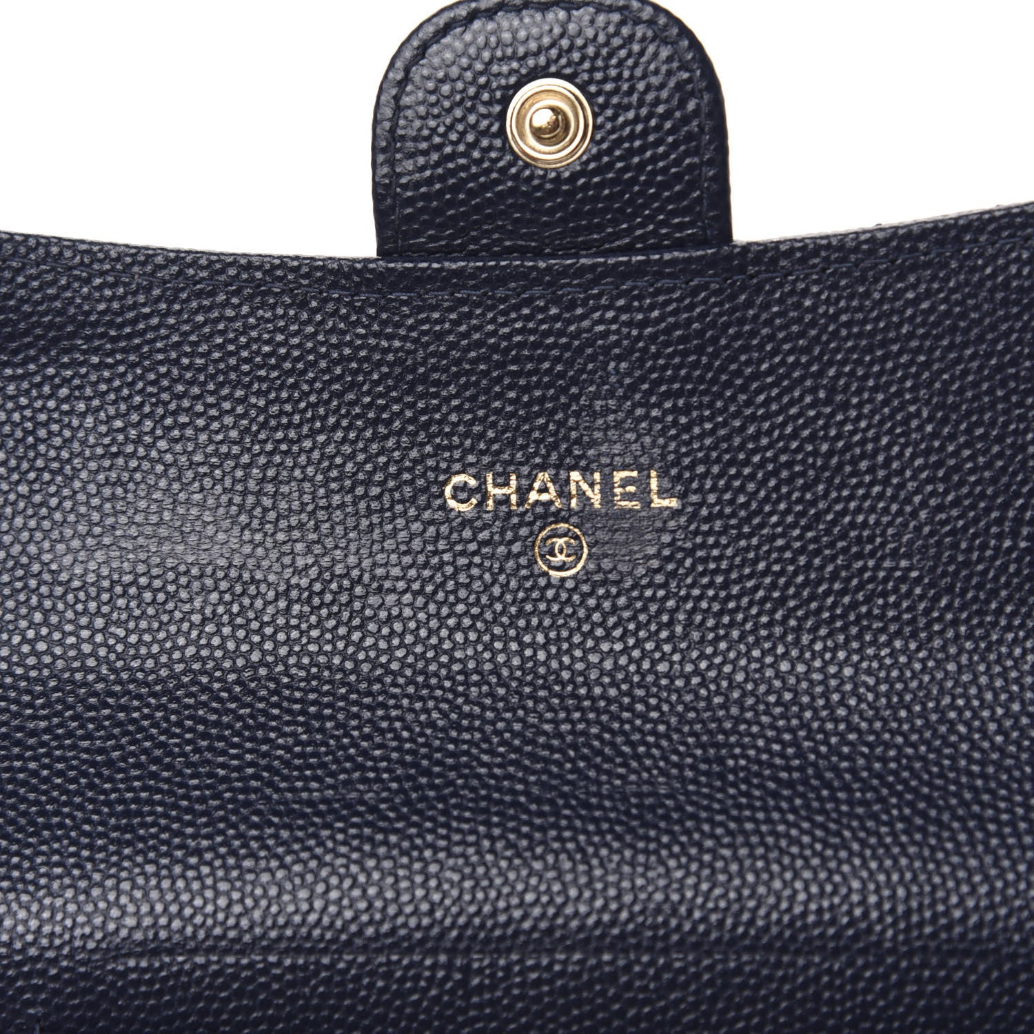 Chanel Caviar Quilted Small Flap Wallet Navy Blue 7 of 8