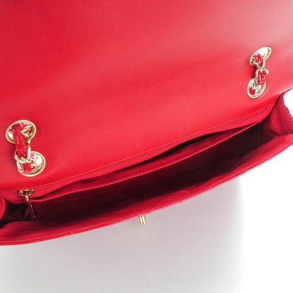 Chanel Patent Calfskin Quilted Valentine Charms Medium Single Flap Red 5 of 8