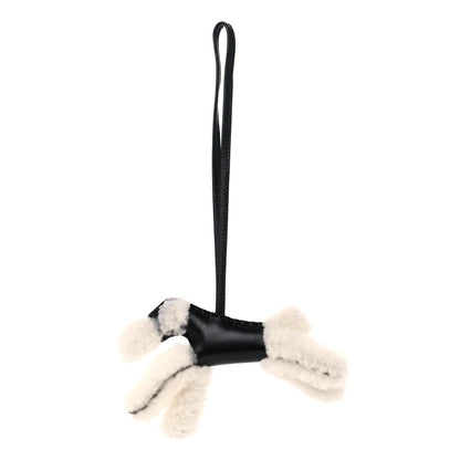 Hermes Milo Lambskin Shearling Budy Charm Black 1 of 3