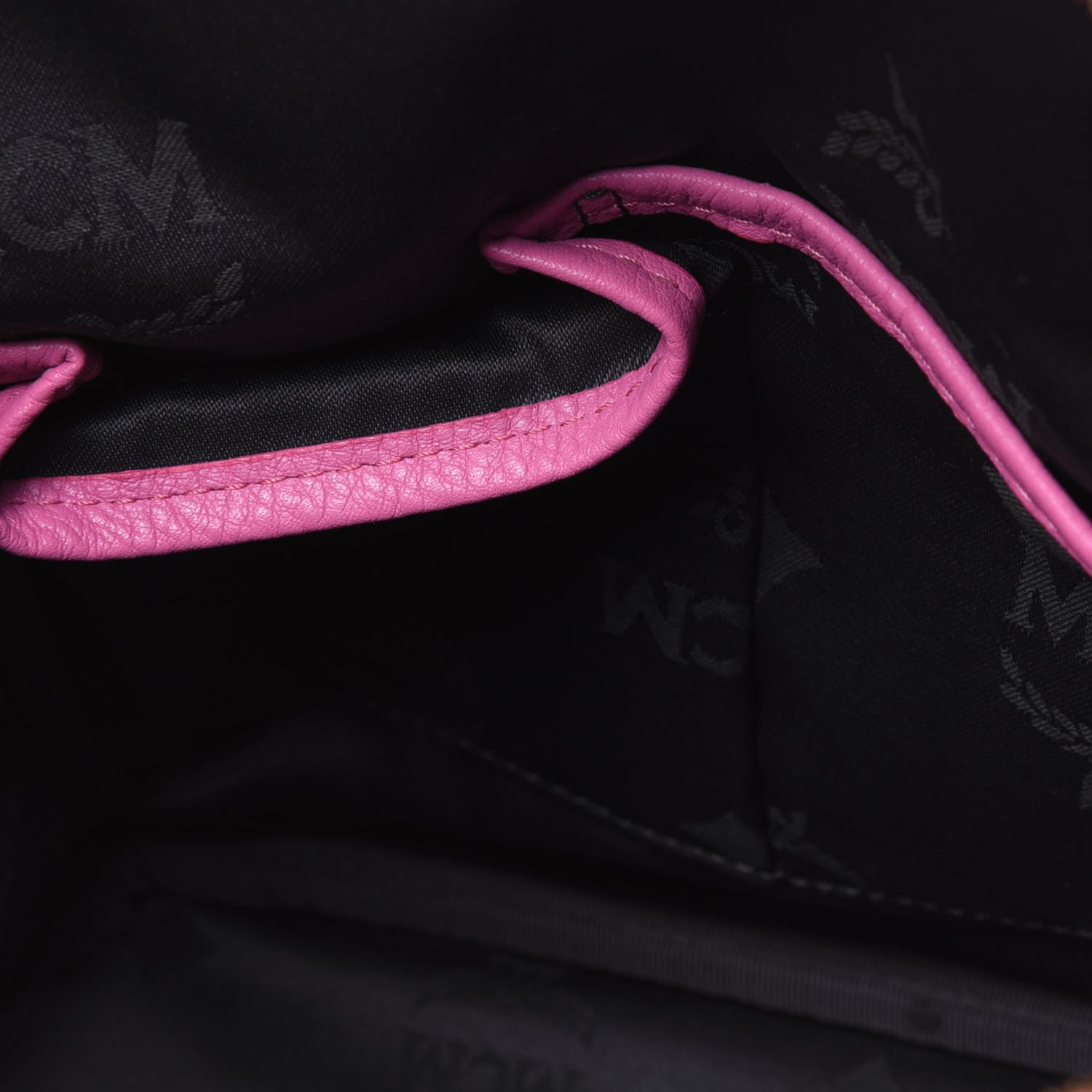 MCM Visetos Studded Small Stark M Backpack Pink 7 of 14