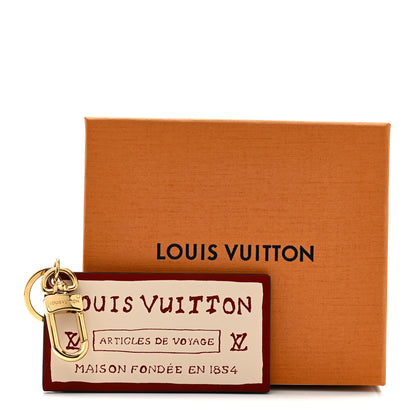 Louis Vuitton X Grace Coddington Calfskin Monogram Travel Tag Bag Charm Arizona 5 of 5