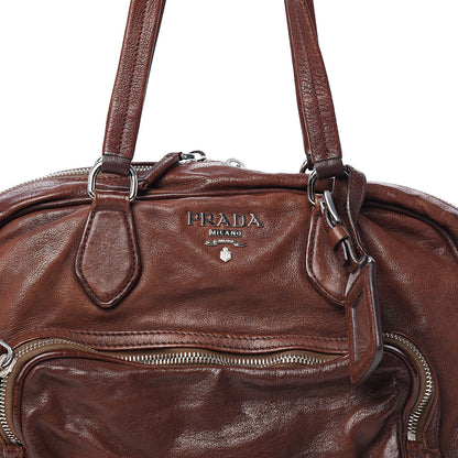 Prada Soft Calf Shoulder Bag Bruciato 9 of 9