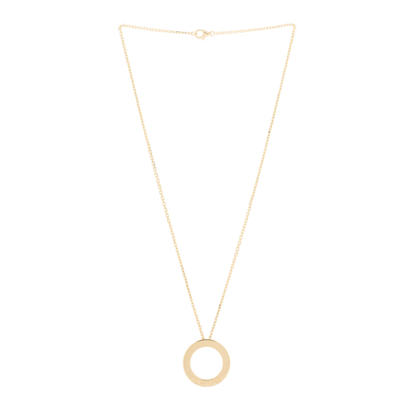 18K Yellow Gold LOVE Pendant Necklace